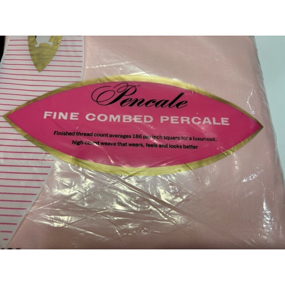 Vintage Penneys Fine Combed Percale Double Bed Flat Sheet 81x 108 All Cotton - Picture 4 of 5